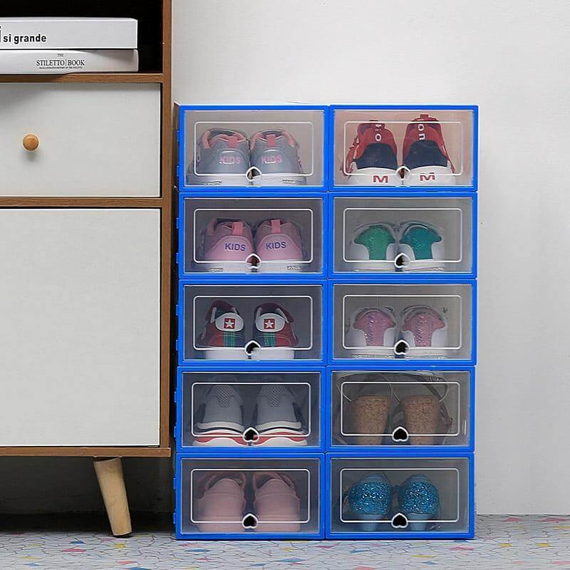 6pc Transparent Shoe Box Storage Organizer - Summit MX Shop