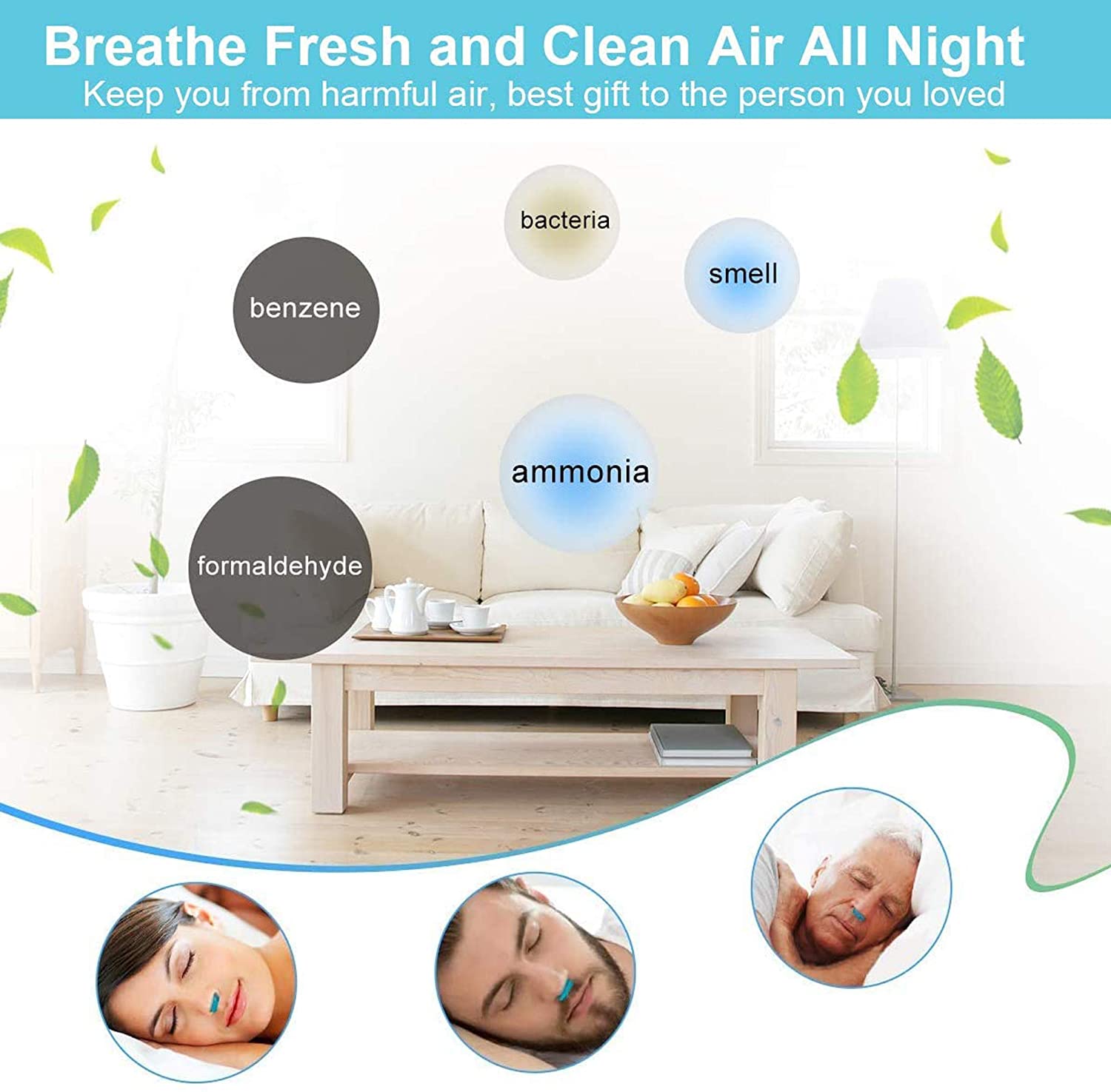 The Hoseless,Mini Snoring StopperMaskless,Micro-Cpap,Nose Purifier,Operated  Automatic,Includes Micro-Blowers, Easy To Clean,Health Products 