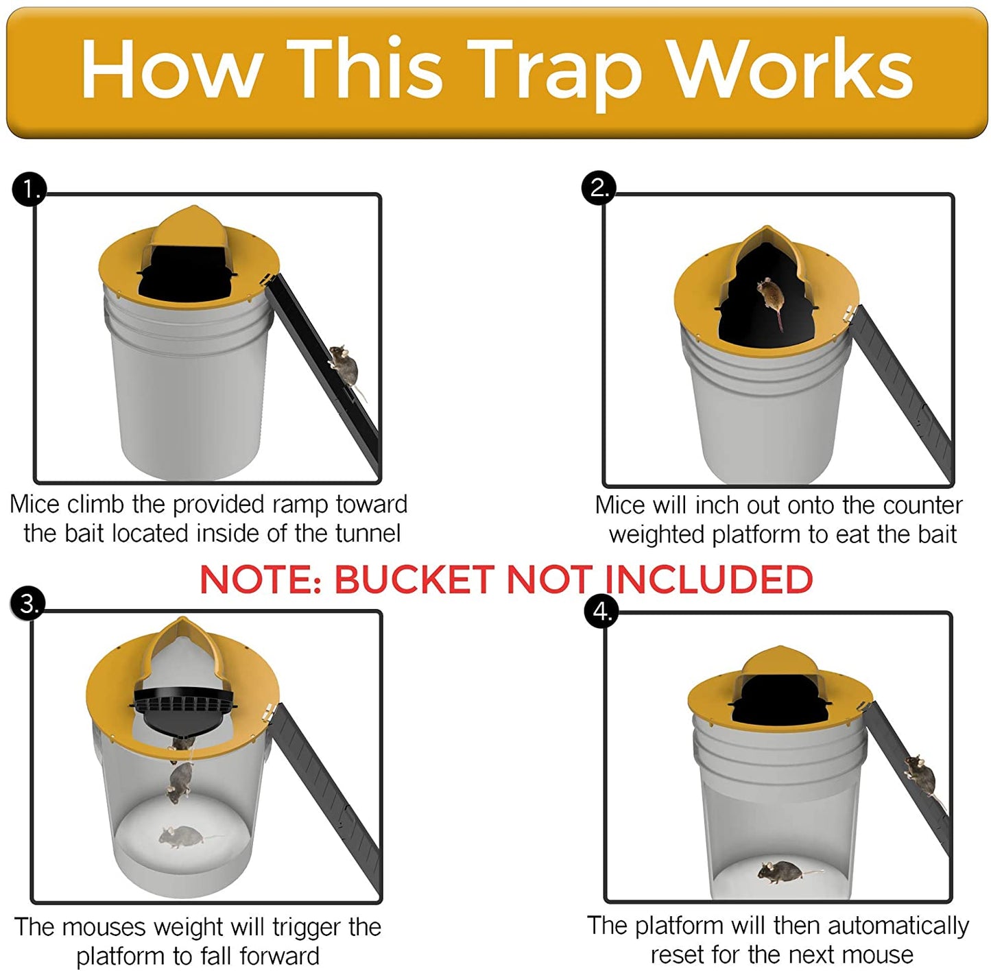 Flip N Slide Bucket Lid Mouse Trap - Summit MX Shop