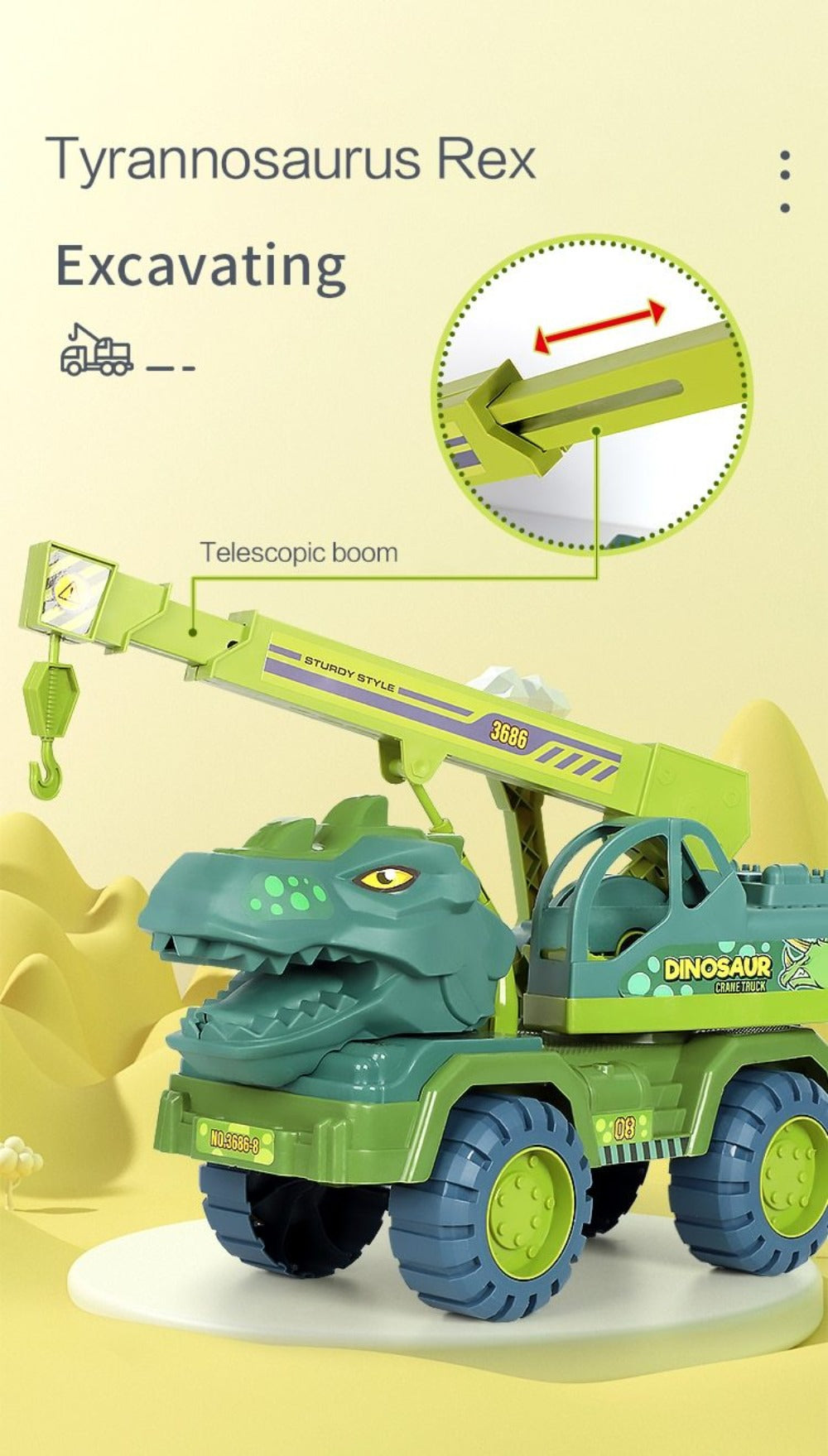 XL Dinosaur Transportation Excavator Truck (5 Options)