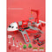 Large airplane playset with construction vehicles